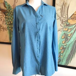 Woman's Duluth med long sleeve collar shirt